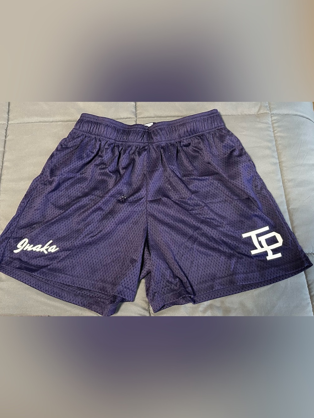 Inaka Power Navy Mesh Shorts with White Logo